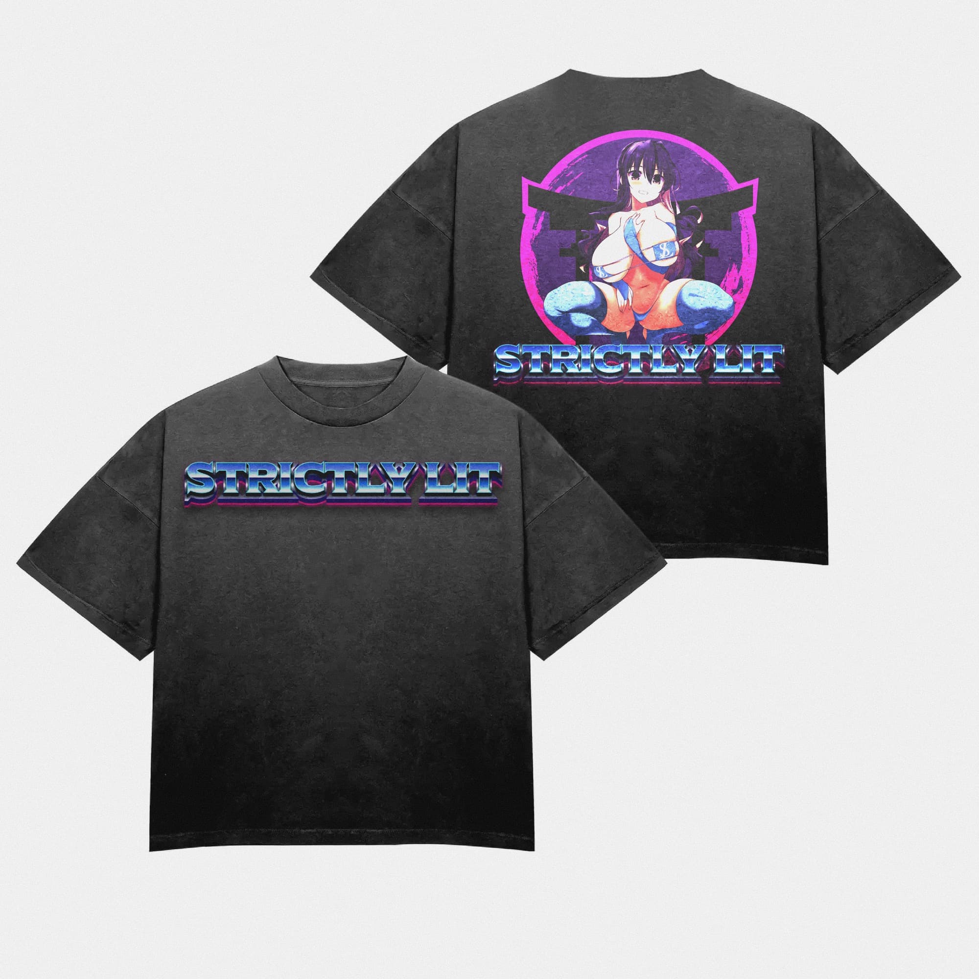 Chrome Logo Anime Back Tee